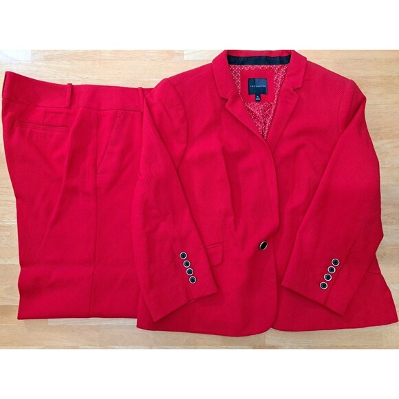 The Limited Red 2-piece Pantsuit : Blazer Size XL, Pants Size 10 - Picture 1 of 16